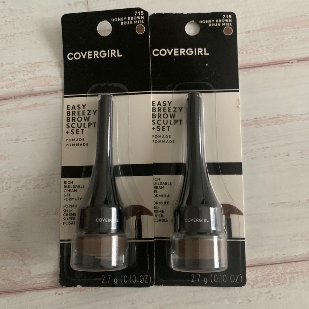 CoverGirl Easy Breezy Brow Sculpt Set Pomade 715 HONEY BROWN New Sealed--2 Count